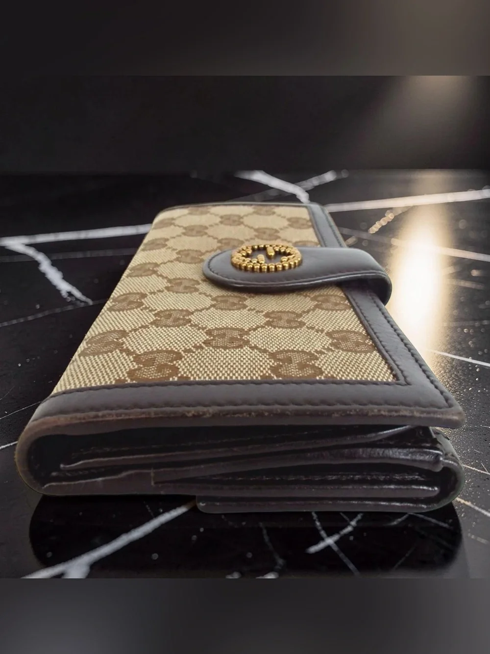 GUCCI Interlocking GG Canvas/Leather Continental Wallet 🤩❤️🔥 - Picture 12 of 12